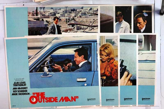 ORIGINAL LOBBY CARDS - THE OUTSIDE MAN - 1973 - set of 8