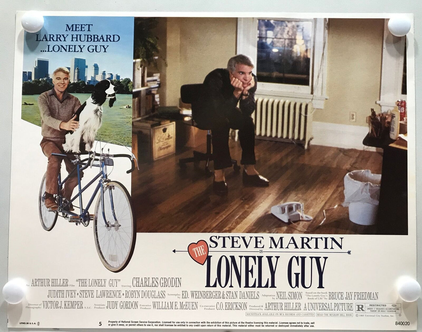 ORIGINAL LOBBY CARDS - THE LONELY GUY - 1984 - set of 8