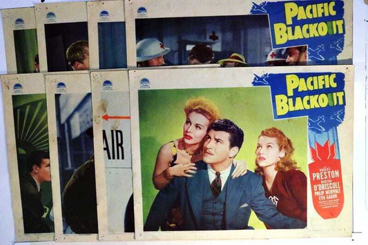 ORIGINAL LOBBY CARDS - PACIFIC BLACKOUT - 1941 - set of 8
