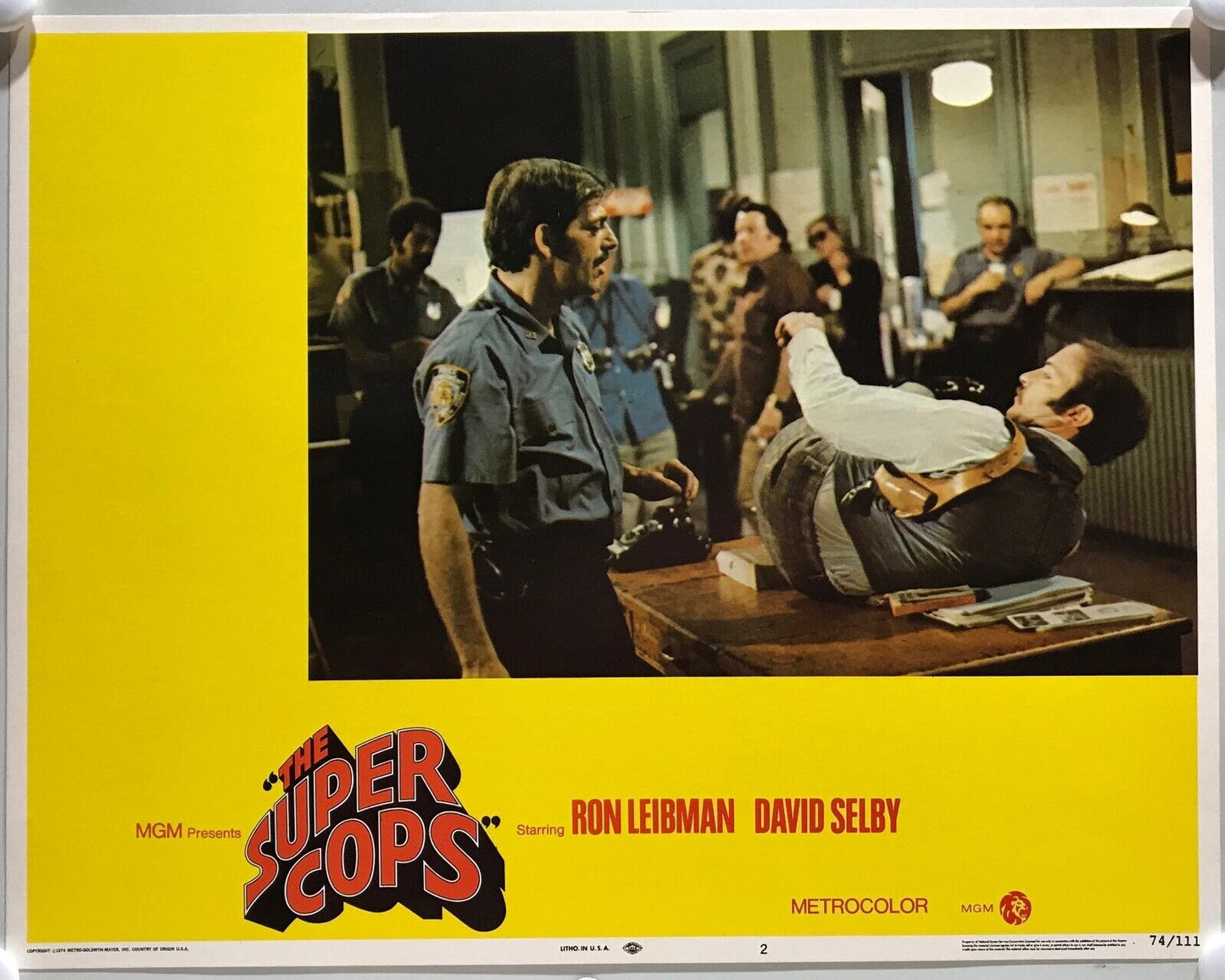 ORIGINAL LOBBY CARDS - THE SUPER COPS - 1974 - set of 8