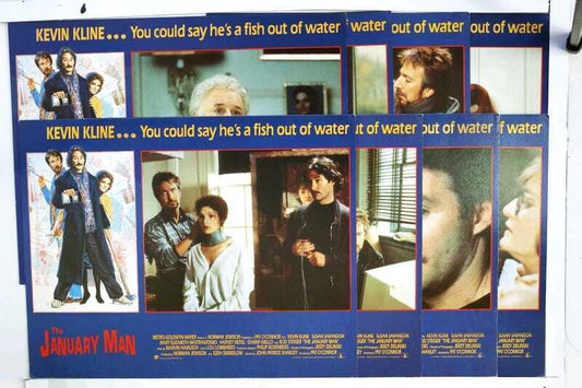 ORIGINAL LOBBY CARDS - THE JANUARY MAN - 1989 - set of 8