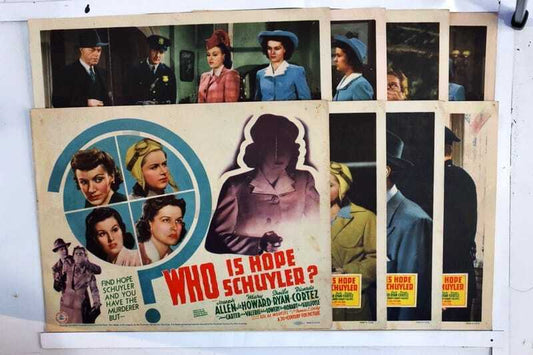 ORIGINAL LOBBY CARDS - WHO IS HOPE SCHUYLER? - 1942 - set of 8