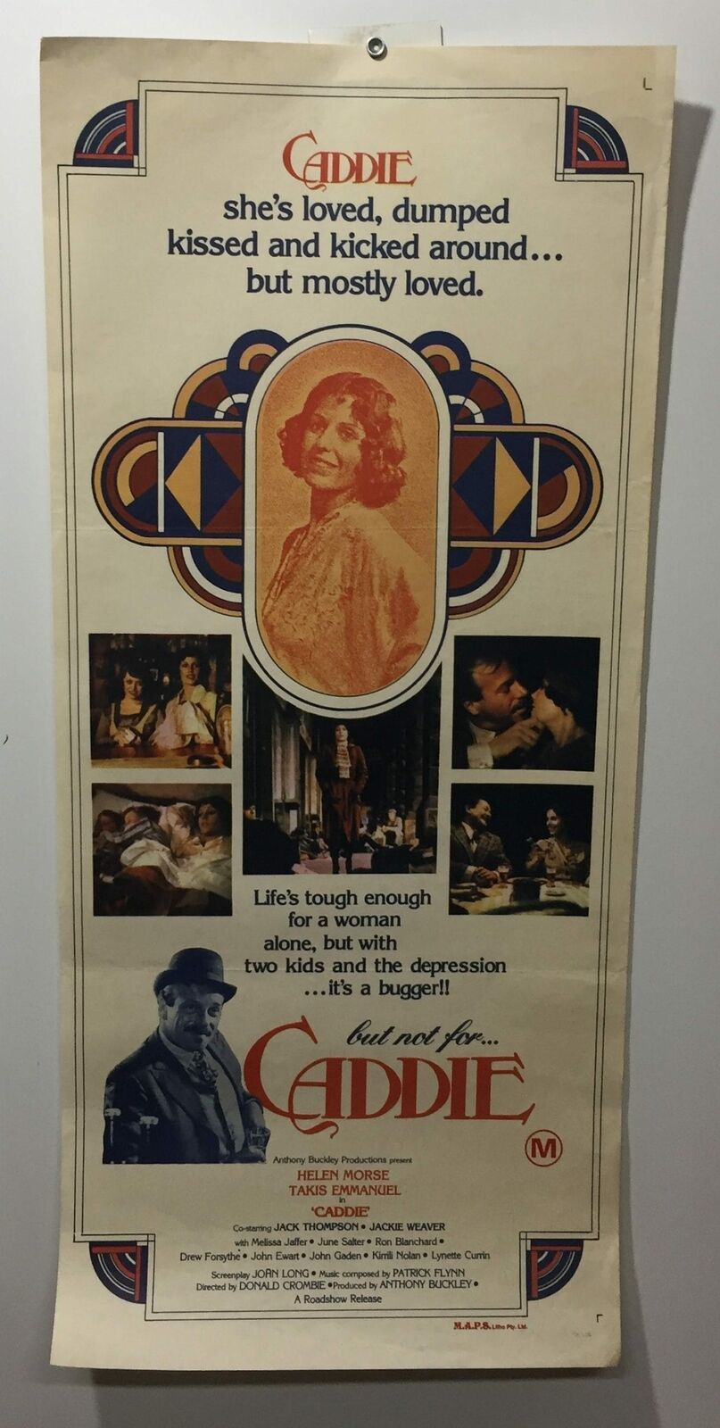 ORIGINAL DAYBILL MOVIE POSTER - CADDIE - 1976 - Australian