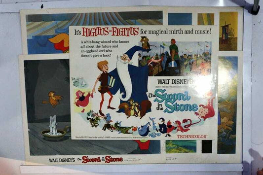 ORIGINAL LOBBY CARDS - THE SWORD IN THE STONE - 1963 - Walt Disney - set of 8