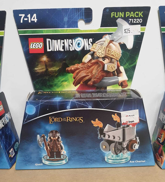 LEGO DIMENSIONS - #71220 - GIMLI & AXE CHARIOT - from The LORD of The RINGS - Fun Pack