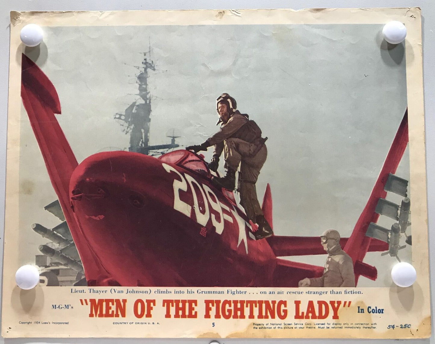 ORIGINAL LOBBY CARDS - MEN OF THE FIGHTING LADY - 1954 - set of 8