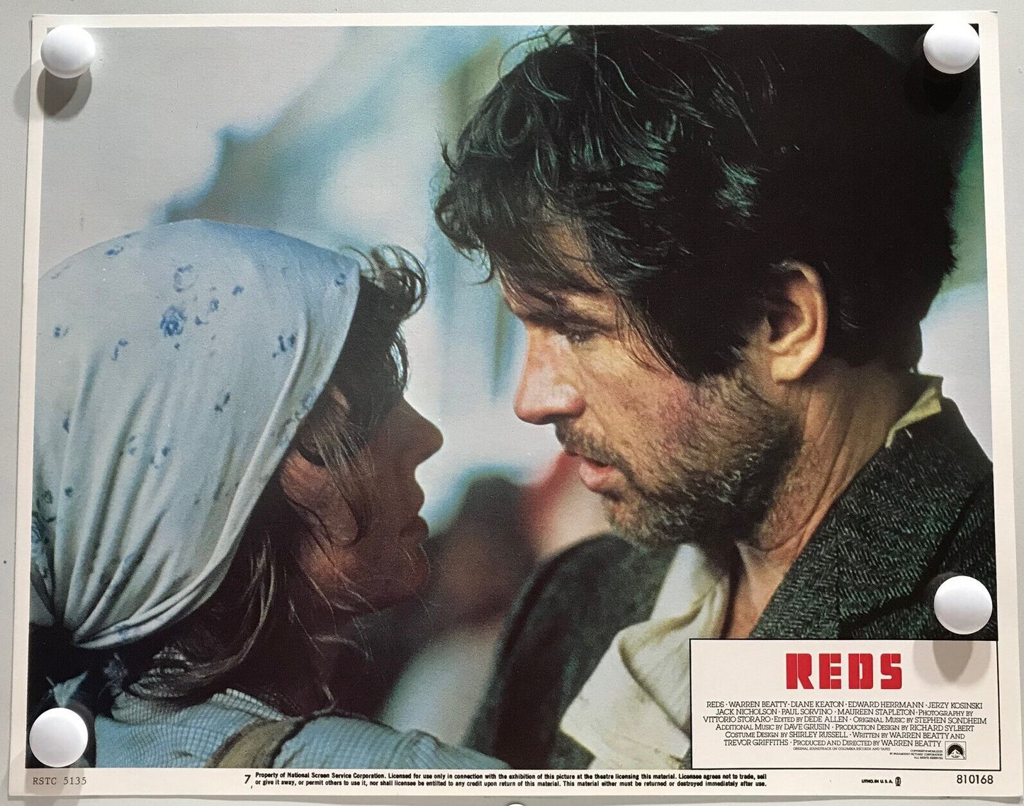 ORIGINAL LOBBY CARDS - REDS - 1981 - set of 8