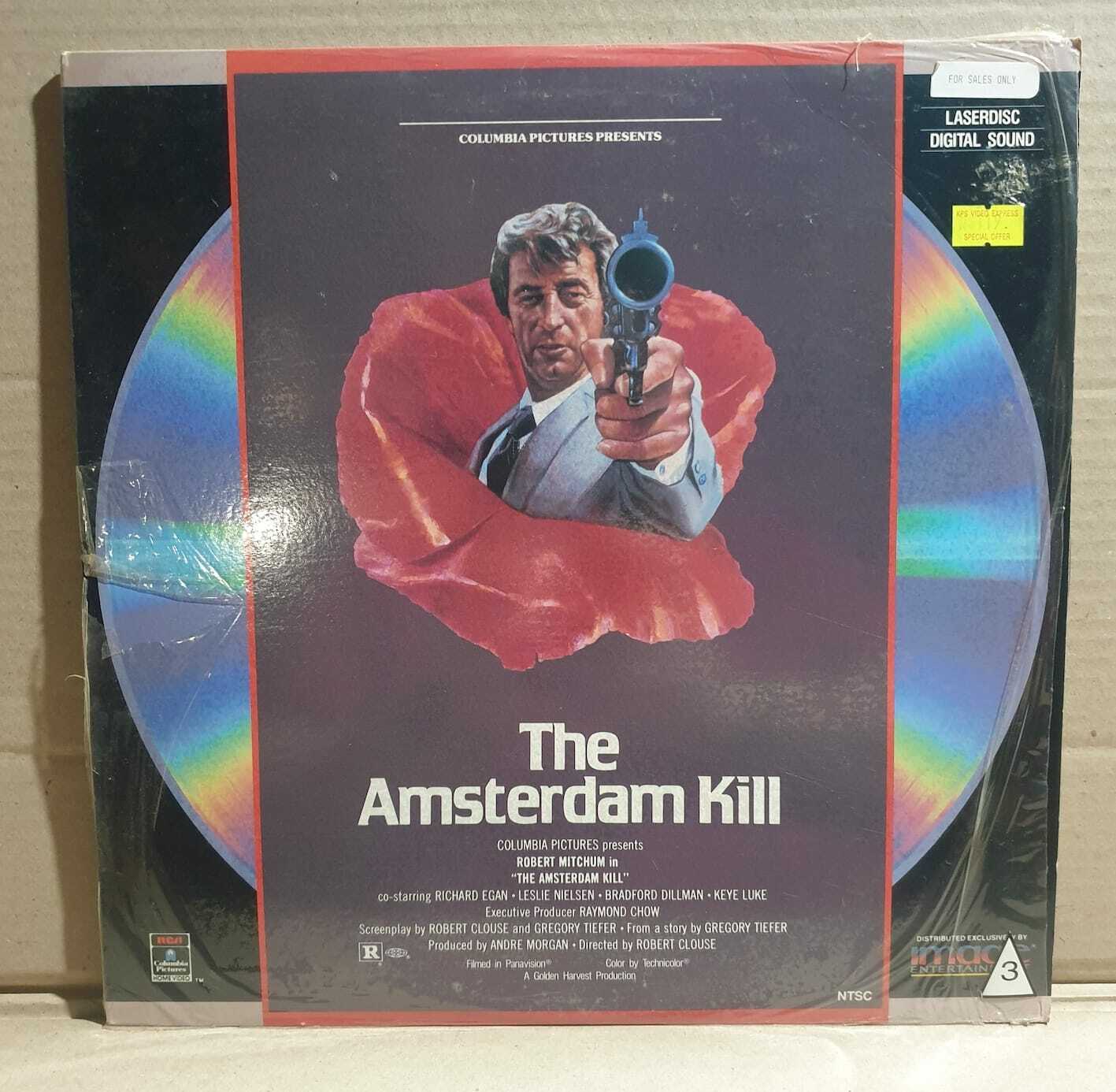 LASERDISC MOVIE - THE AMSTERDAM KILL - Robert Mitchum, Richard Egan, Leslie N...