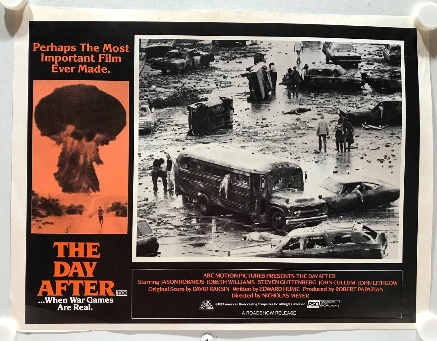 ORIGINAL LOBBY PHOTO SHEET - THE DAY AFTER - 1983 - 5 single images