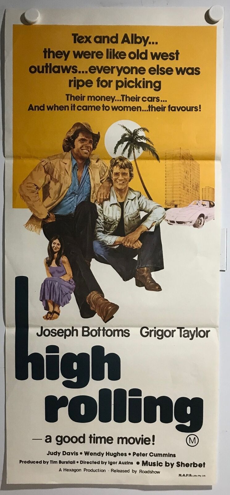 ORIGINAL DAYBILL MOVIE POSTER - HIGH ROLLING