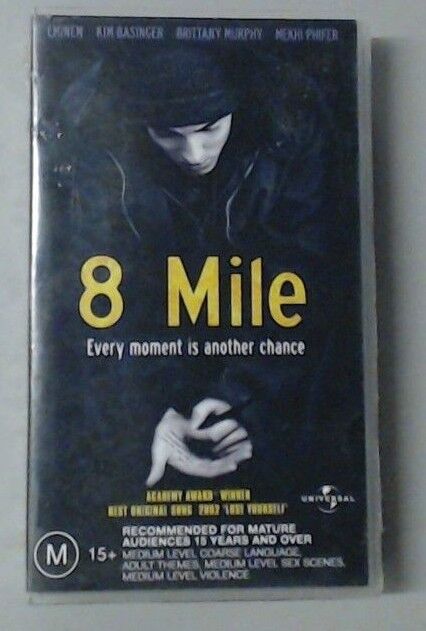 VHS -- 8 MILE EMINEM EVERY MOMENT IS ANOTHER CHANCE RAP