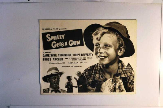 ORIGINAL LOBBY CARD - SMILEY GETS A GUN - 1959 - title card  -  Australian