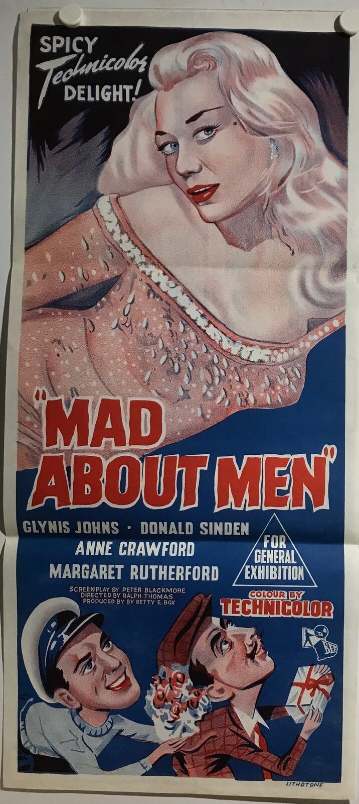 ORIGINAL DAYBILL MOVIE POSTER - MAD ABOUT MEN