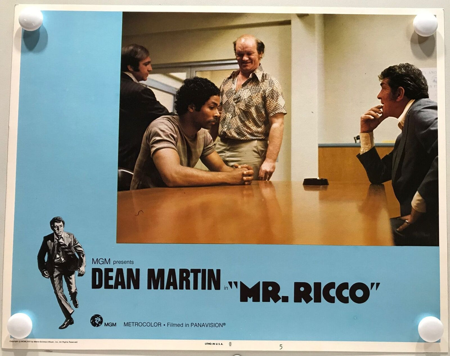 ORIGINAL LOBBY CARDS - MR. RICCO - 1975 - set of 8