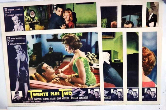 ORIGINAL LOBBY CARDS - TWENTY PLUS TWO - 1961 - set of 8