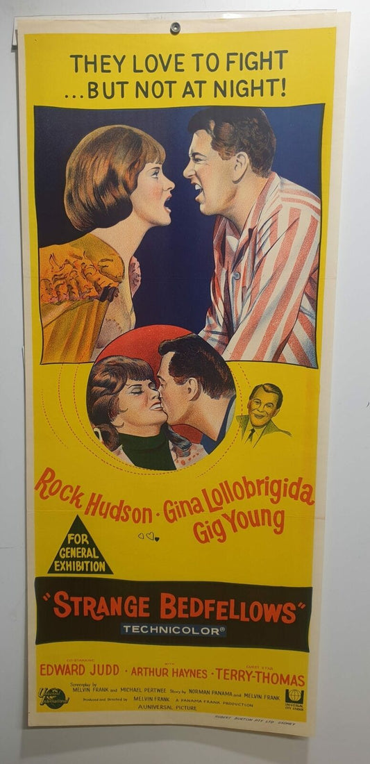 ORIGINAL DAYBILL MOVIE POSTER - STRANGE BEDFELLOWS