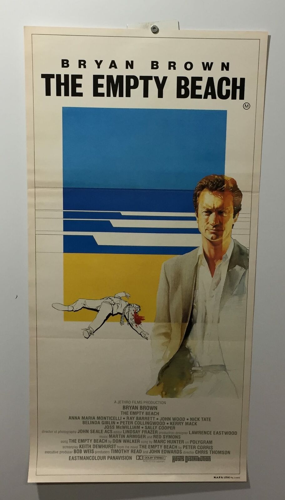 ORIGINAL DAYBILL MOVIE POSTER - THE EMPTY BEACH - AUSTRALIAN