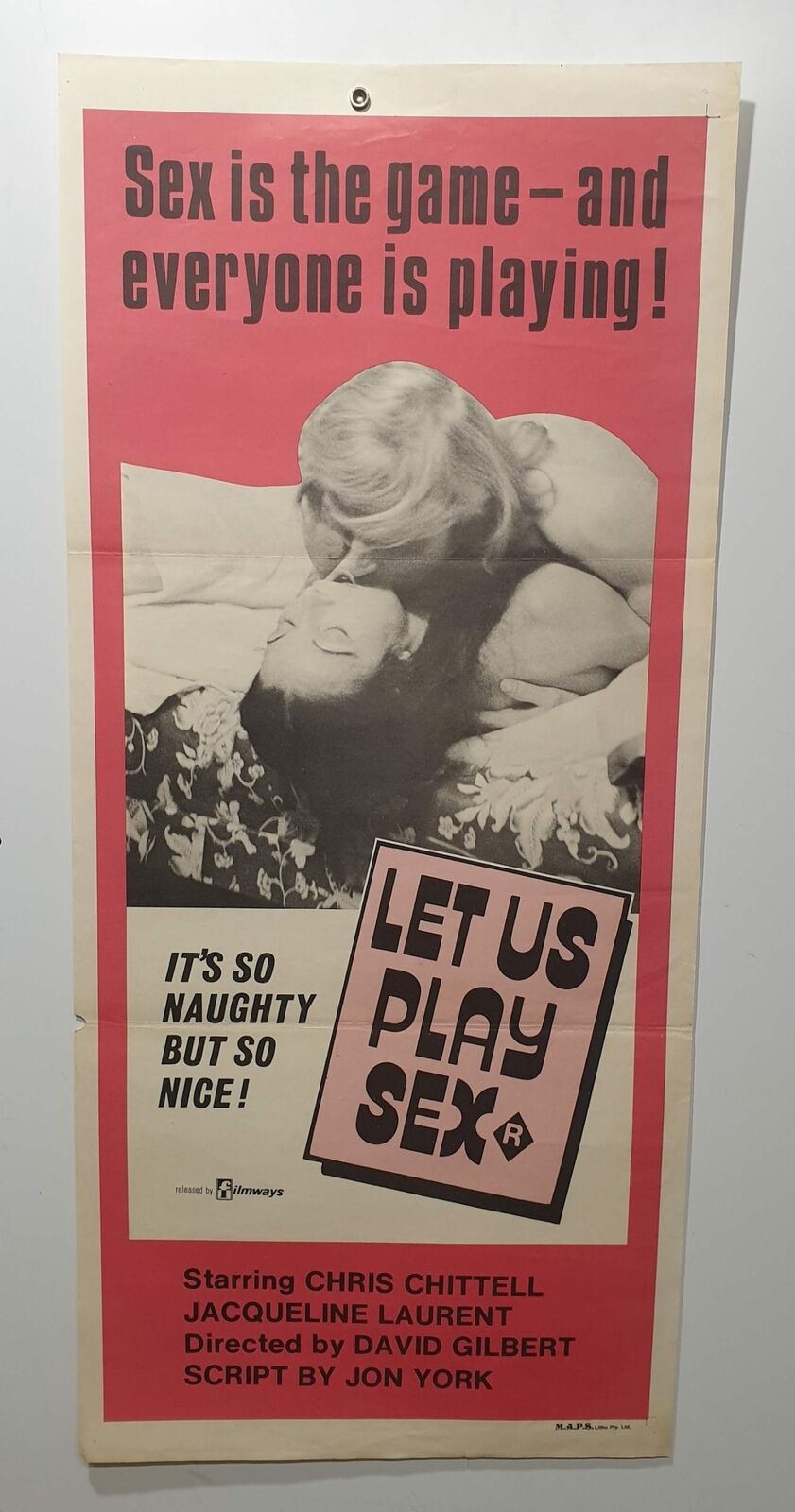 ORIGINAL DAYBILL MOVIE POSTER - LET US PLAY SEX - ADULT