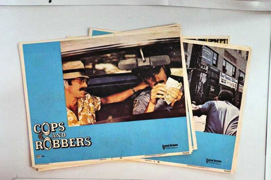 ORIGINAL LOBBY CARDS - COPS AND ROBBERS - 1973 - set of 8