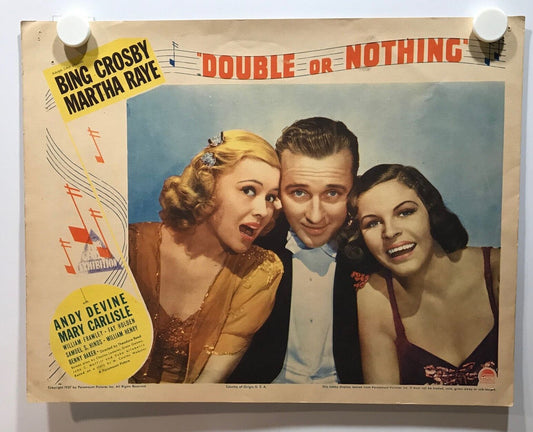 ORIGINAL LOBBY CARD - DOUBLE OR NOTHING - 1937 - title card