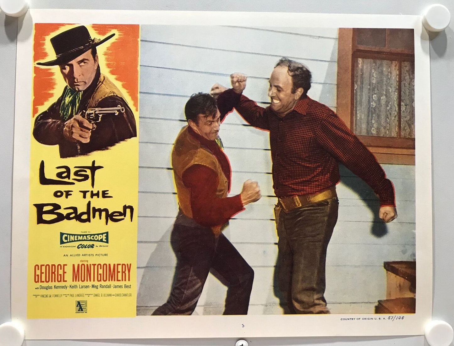 ORIGINAL LOBBY CARDS - LAST OF THE BADMEN - 1957 - set of 8