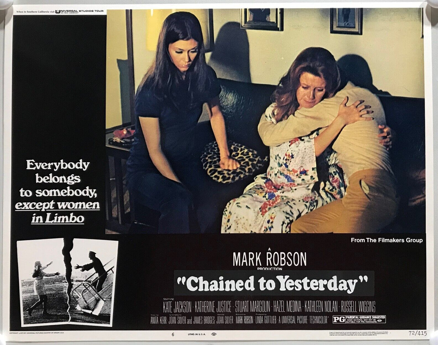 ORIGINAL LOBBY CARDS - CHAINED TO YESTERDAY aka "Limbo" - 1972 - set of 8