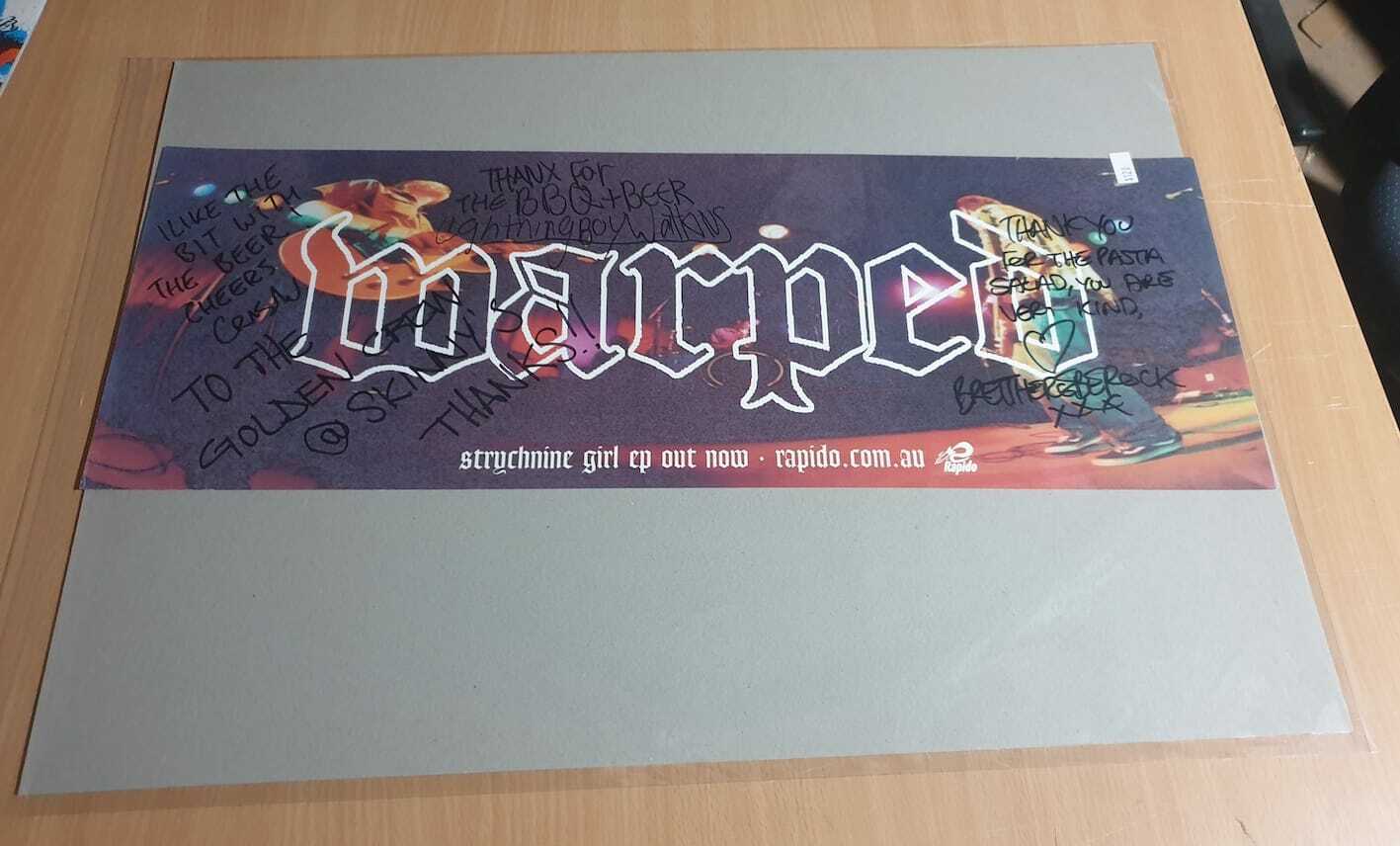 MUSIC PROMO POSTER - WARPED STRYCHNINE GIRL SIGNED