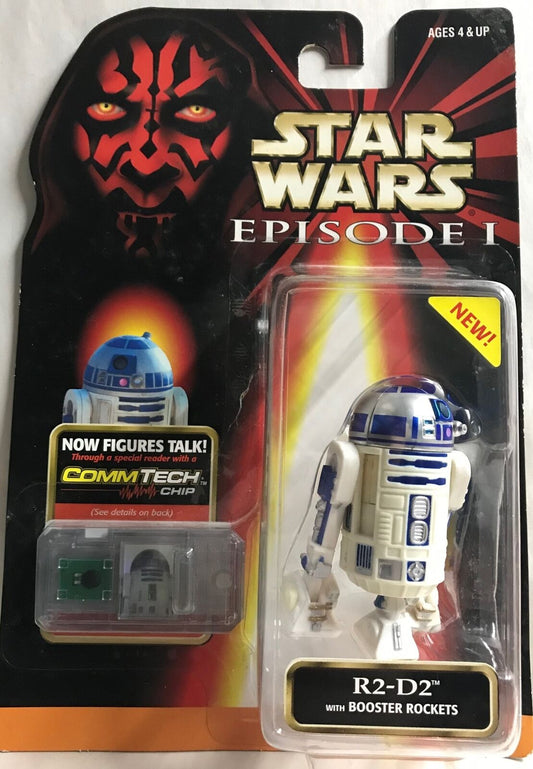 STAR WARS - HASBRO - EPISODE 1 - R2-D2 - with Booster Rockets and CommTech Chip