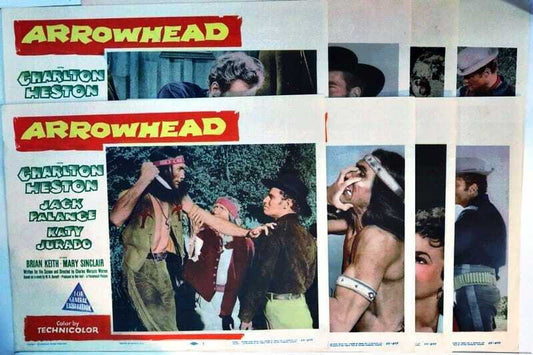 ORIGINAL LOBBY CARDS - ARROWHEAD - 1953 - set of 8