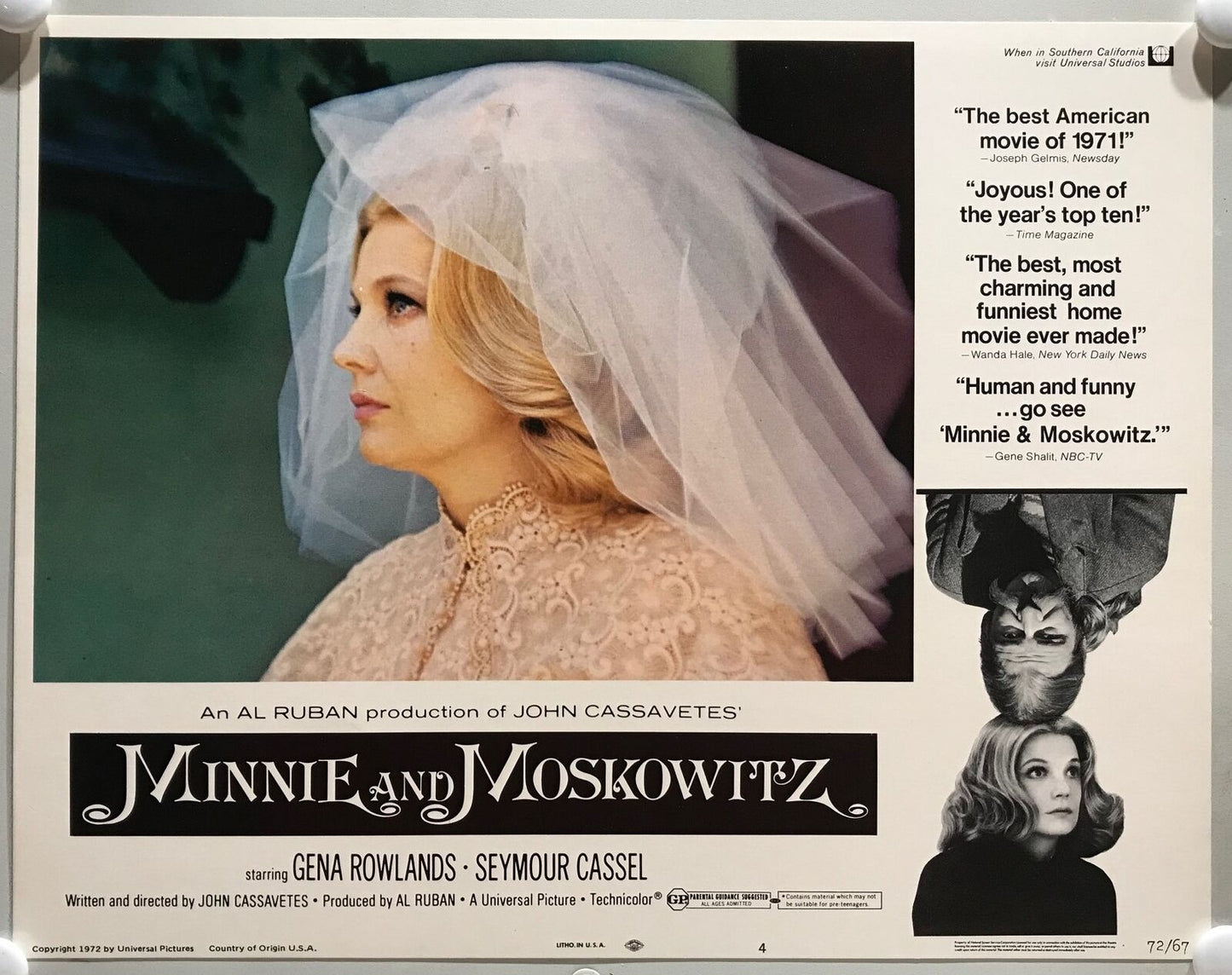 ORIGINAL LOBBY CARDS - MINNIE AND MOSKOWITZ - 1971 - set of 8