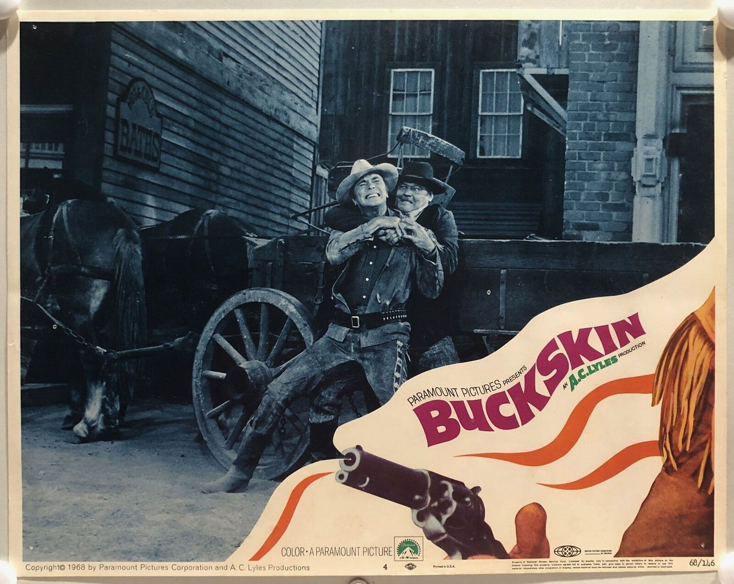 ORIGINAL LOBBY CARDS - BUCKSKIN - 1968 - set of 8