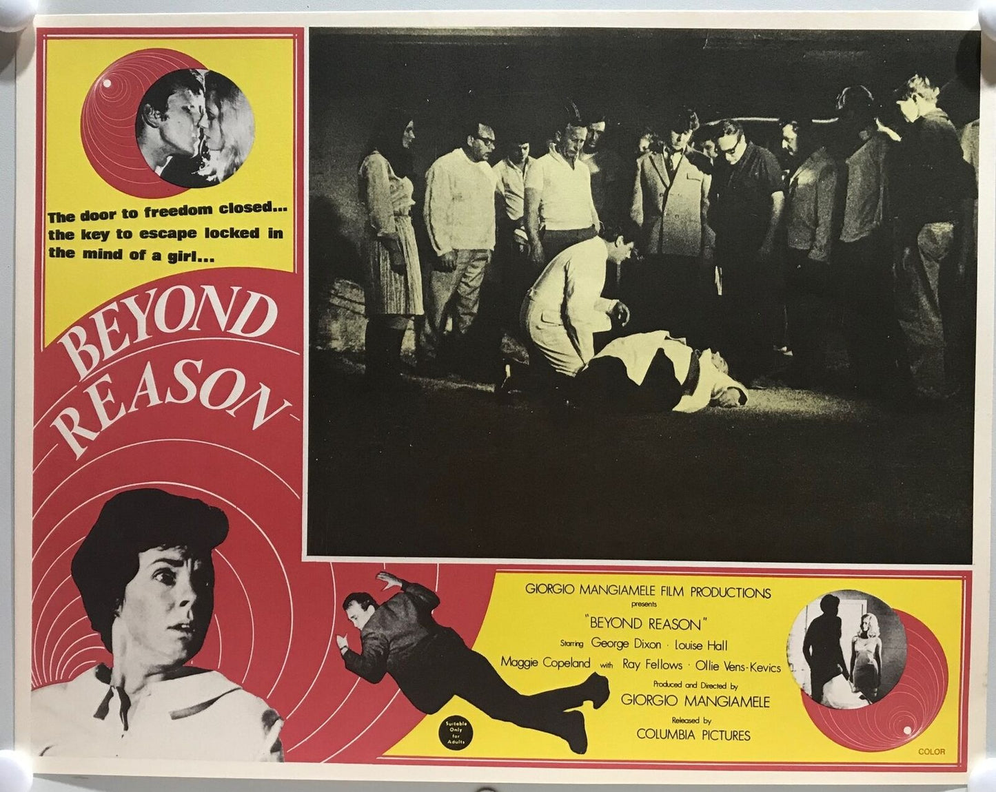 ORIGINAL LOBBY CARDS - BEYOND REASON - 1970 - set of 8 - Australian