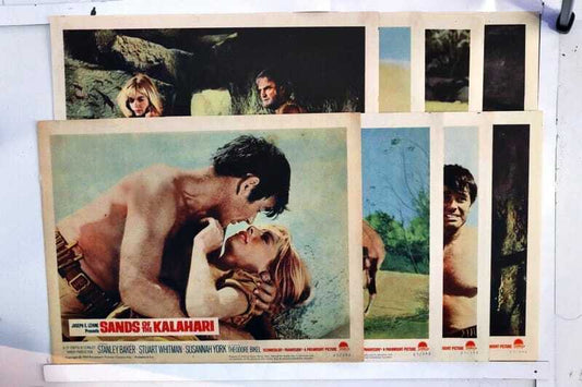 ORIGINAL LOBBY CARDS - SANDS OF THE KALAHARI - 1965 - set of 8