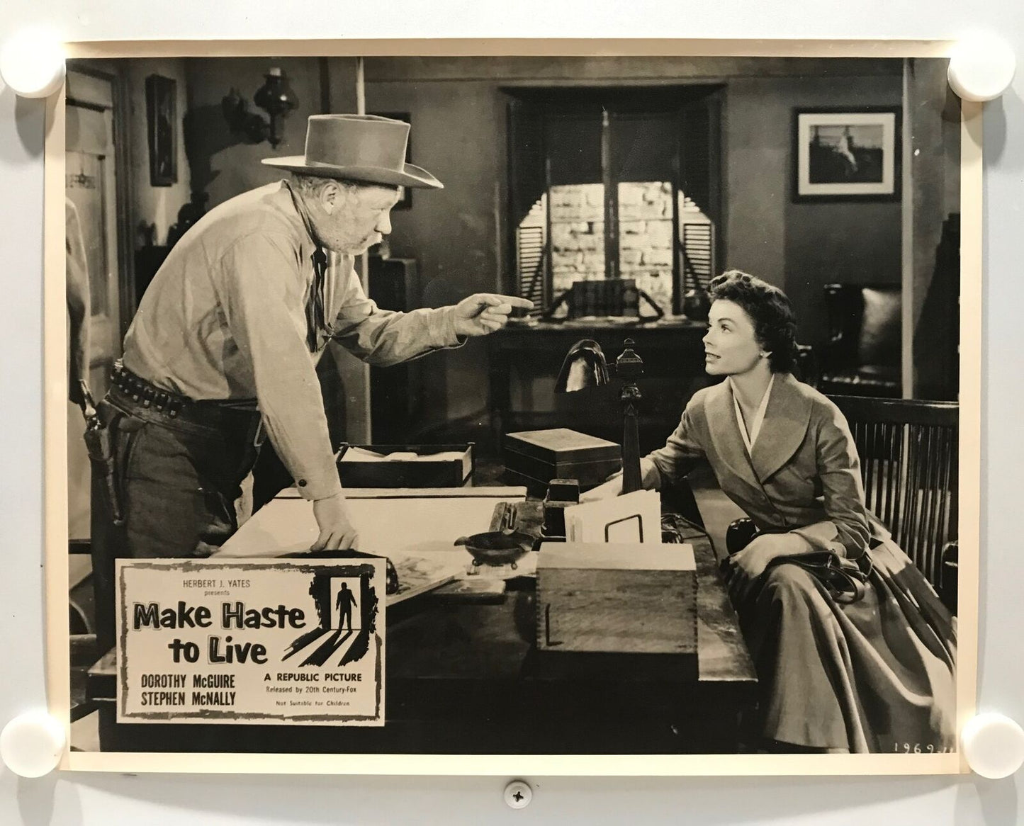 ORIGINAL LOBBY CARDS - MAKE HASTE TO LIVE - 1954 - set of 8