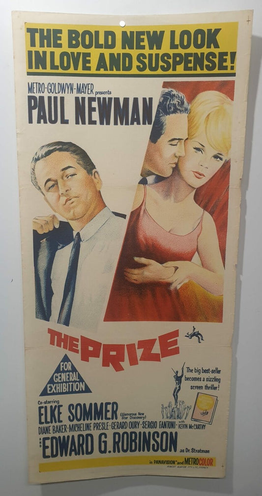 ORIGINAL DAYBILL MOVIE POSTER - THE PRIZE - 1963