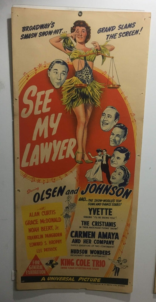 ORIGINAL DAYBILL MOVIE POSTER - SEE MY LAWYER