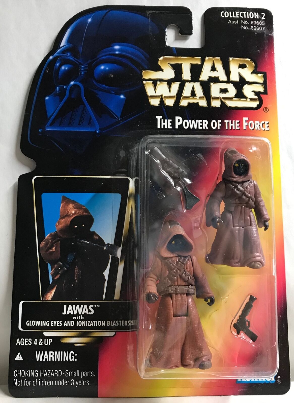STAR WARS - KENNER - POTF - JAWAS - with Glowing Eyes and Ionization Blasters