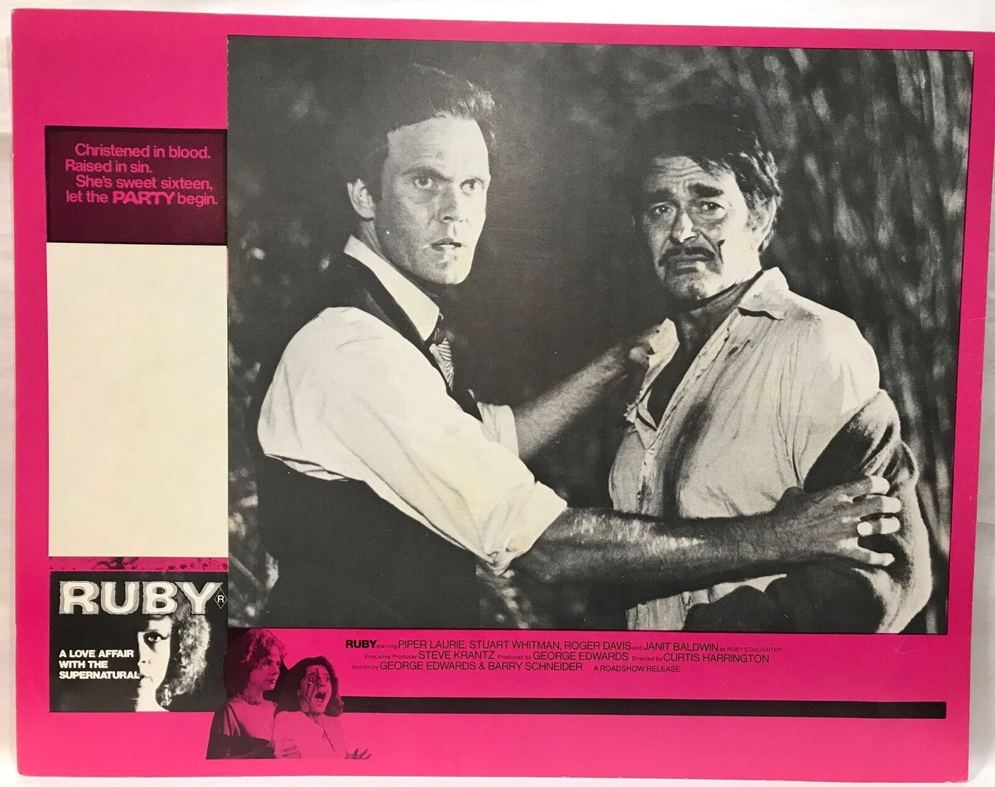 ORIGINAL LOBBY CARD - RUBY (c) - 1977 - title card - Australia