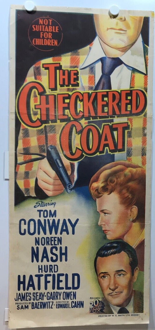 ORIGINAL DAYBILL MOVIE POSTER - THE CHECKERED COAT - 1943