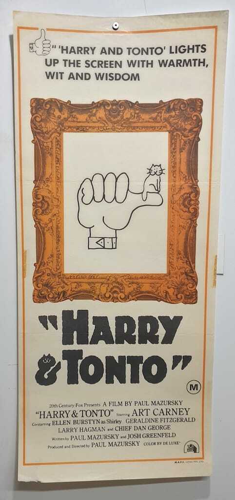 ORIGINAL DAYBILL MOVIE POSTER - HARRY & TONTO