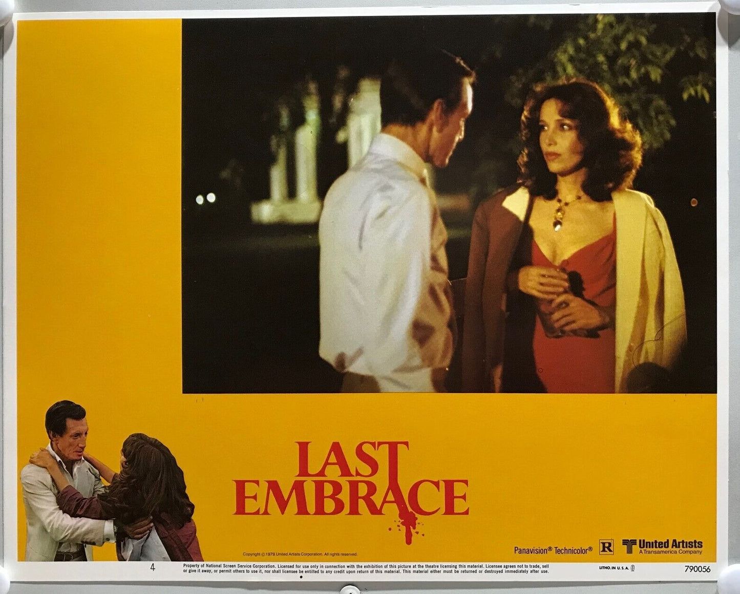 ORIGINAL LOBBY CARDS - LAST EMBRACE - 1979 - set of 8