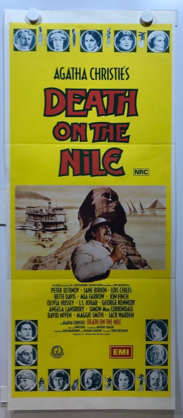 ORIGINAL DAYBILL MOVIE POSTER - DEATH ON THE NILE