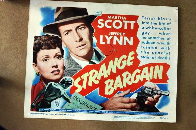 ORIGINAL LOBBY CARD - STRANGE BARGAIN - 1949 - title card