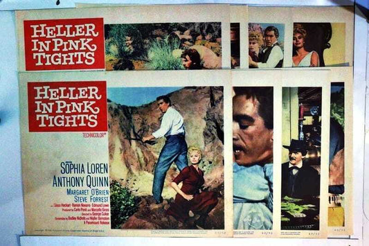 ORIGINAL LOBBY CARDS - HELLER IN PINK TIGHTS - 1960 - set of 8
