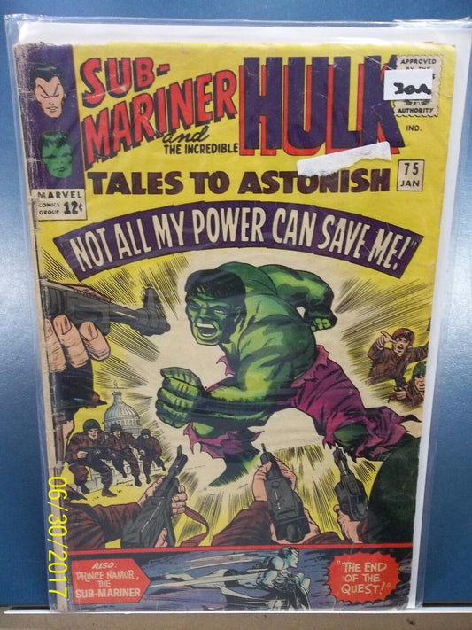 SUB-MARINER & THE INCREDIBLE HULK NUMBER 75 COMIC BOOK FAIR CONDITION