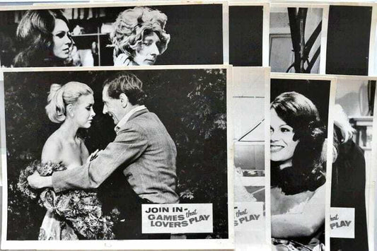 ORIGINAL LOBBY CARDS - GAMES THAT LOVERS PLAY - 1971 - set of 8