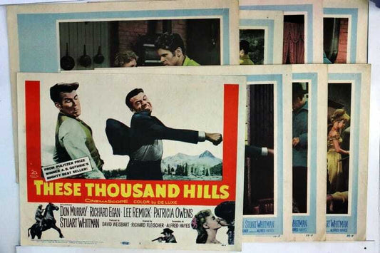 ORIGINAL LOBBY CARDS - THESE THOUSAND HILLS - 1959 - set of 8