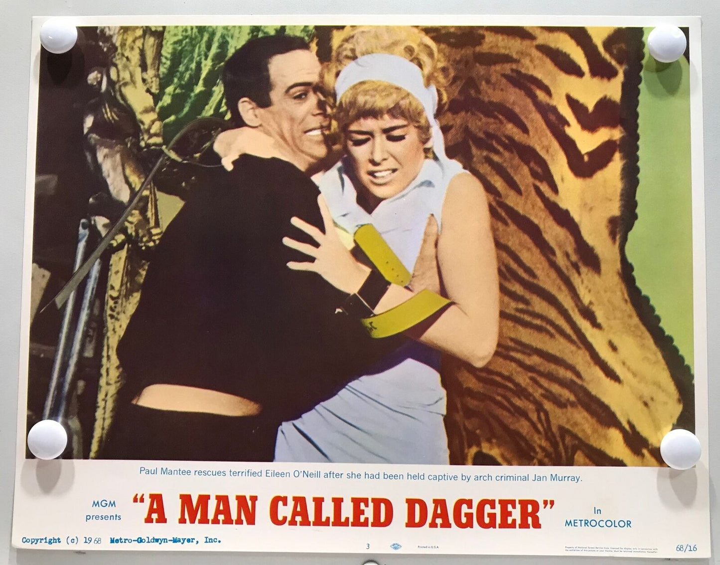 ORIGINAL LOBBY CARDS - MAN CALLED DAGGER - 1968 - set of 8