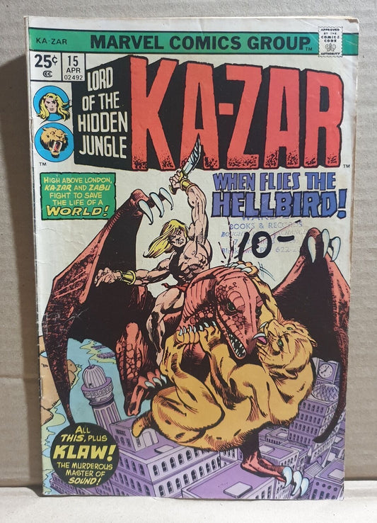 COMIC BOOK - MARVEL KAZAR #15