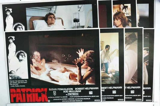 ORIGINAL LOBBY CARDS - PATRICK - 1978 - Australian - set of 8